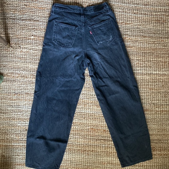WASHED BLACK LEVI BALLOON LEG JEAN SZ 27x26 - Picture 5 of 7